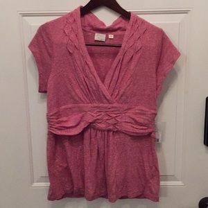 Anthropologie Heathered Red Tank in Large